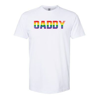 Daddy Dad Rainbow Flag Queer Lesbian Priide Csd Lgbt Gift Softstyle CVC T-Shirt