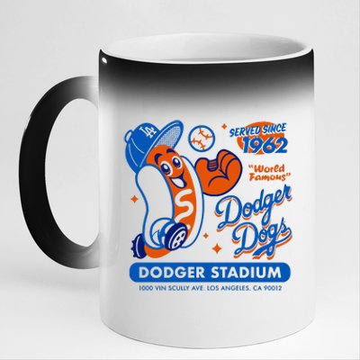 Dodger Dogs Since 1962 11oz Black Color Changing Mug