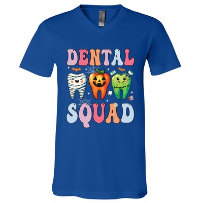 Dental Dentist Squad Funny Halloween Dental Team Costume Gift V-Neck T-Shirt