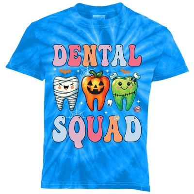 Dental Dentist Squad Funny Halloween Dental Team Costume Gift Kids Tie-Dye T-Shirt