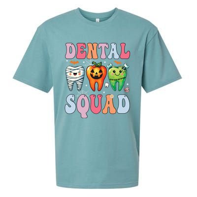 Dental Dentist Squad Funny Halloween Dental Team Costume Gift Sueded Cloud Jersey T-Shirt