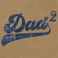 Dad2 Dad Squared Gifts Father Of Two Daddy 2 Second Time Dad Cotton Canvas Backpack