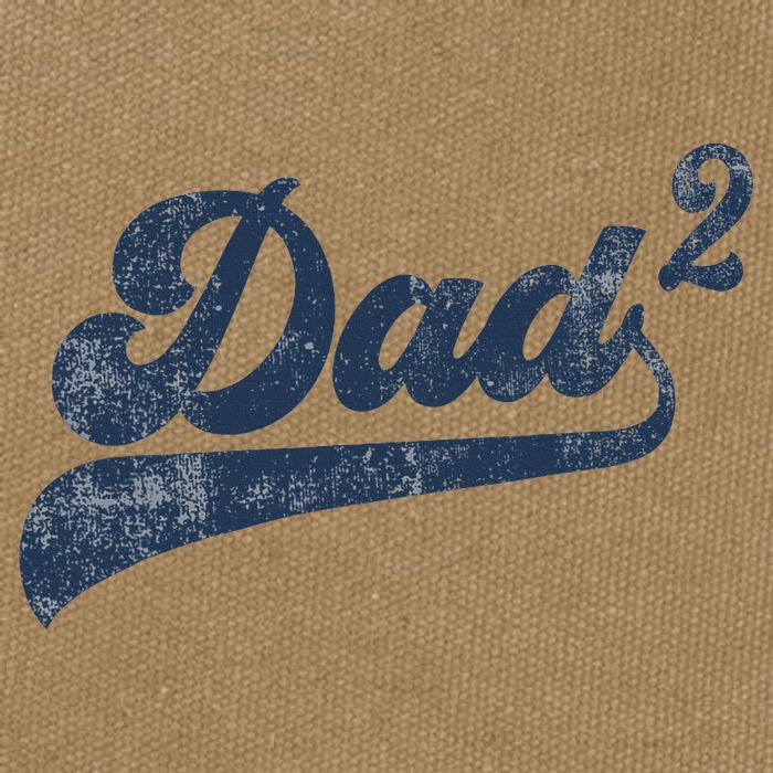 Dad2 Dad Squared Gifts Father Of Two Daddy 2 Second Time Dad Cotton Canvas Backpack