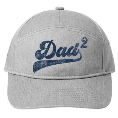 Dad2 Dad Squared Gifts Father Of Two Daddy 2 Second Time Dad 7-Panel Snapback Hat