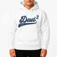 Dad2 Dad Squared Gifts Father Of Two Daddy 2 Second Time Dad Hoodie
