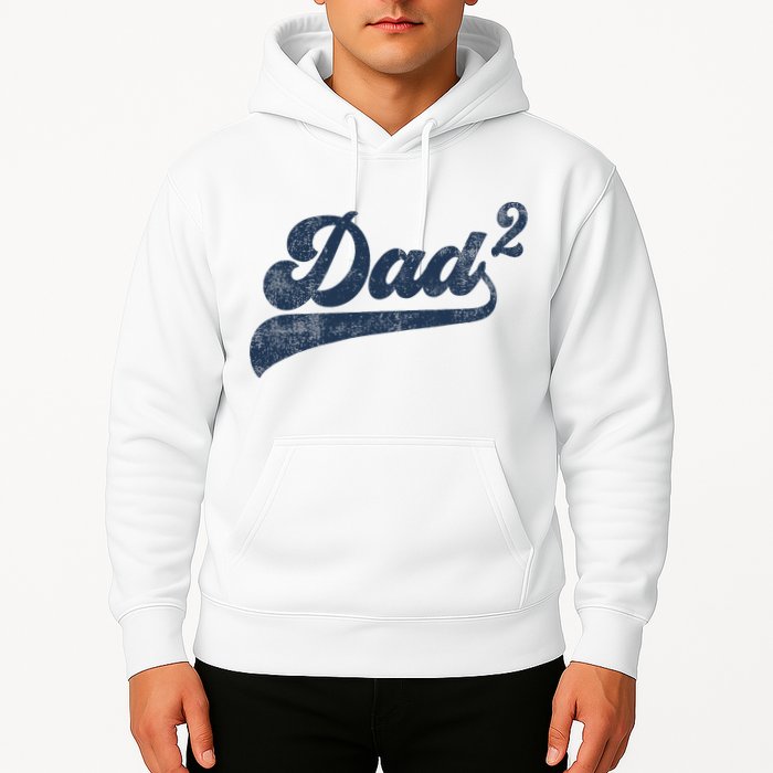Dad2 Dad Squared Gifts Father Of Two Daddy 2 Second Time Dad Hoodie