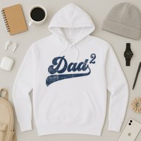 Dad2 Dad Squared Gifts Father Of Two Daddy 2 Second Time Dad Hoodie