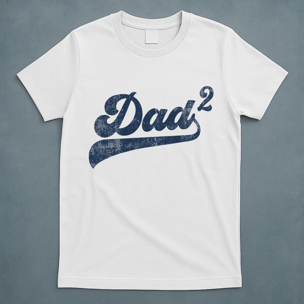 Dad2 Dad Squared Gifts Father Of Two Daddy 2 Second Time Dad T-Shirt