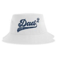 Dad2 Dad Squared Gifts Father Of Two Daddy 2 Second Time Dad Sustainable Bucket Hat