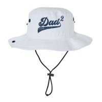 Dad2 Dad Squared Gifts Father Of Two Daddy 2 Second Time Dad Bucket Hat