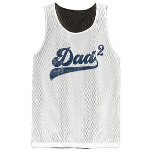 Dad2 Dad Squared Gifts Father Of Two Daddy 2 Second Time Dad Mesh Reversible Basketball Jersey Tank