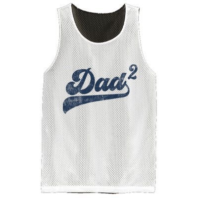 Dad2 Dad Squared Gifts Father Of Two Daddy 2 Second Time Dad Mesh Reversible Basketball Jersey Tank