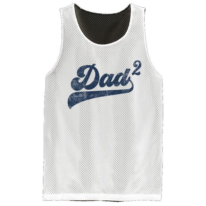 Dad2 Dad Squared Gifts Father Of Two Daddy 2 Second Time Dad Mesh Reversible Basketball Jersey Tank