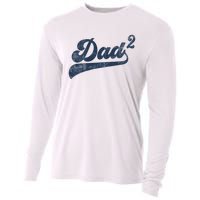 Dad2 Dad Squared Gifts Father Of Two Daddy 2 Second Time Dad Cooling Performance Long Sleeve Crew