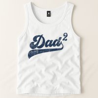 Dad2 Dad Squared Gifts Father Of Two Daddy 2 Second Time Dad Tank Top