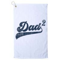Dad2 Dad Squared Gifts Father Of Two Daddy 2 Second Time Dad Golf Towel