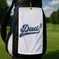 Dad2 Dad Squared Gifts Father Of Two Daddy 2 Second Time Dad Golf Towel