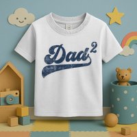 Dad2 Dad Squared Gifts Father Of Two Daddy 2 Second Time Dad Toddler T-Shirt