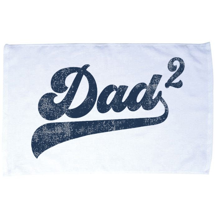Dad2 Dad Squared Gifts Father Of Two Daddy 2 Second Time Dad Microfiber Hand Towel