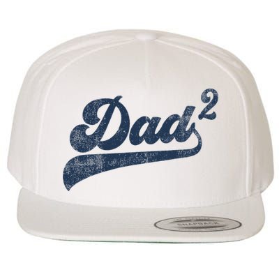 Dad2 Dad Squared Gifts Father Of Two Daddy 2 Second Time Dad Wool Snapback Cap