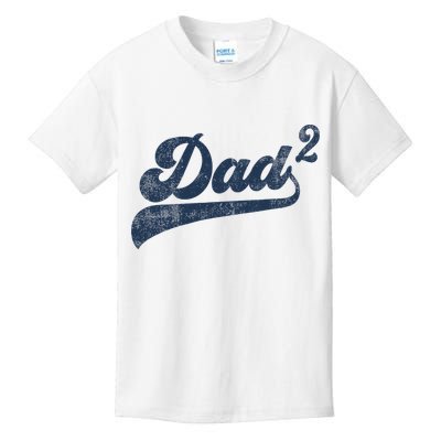 Dad2 Dad Squared Gifts Father Of Two Daddy 2 Second Time Dad Kids T-Shirt
