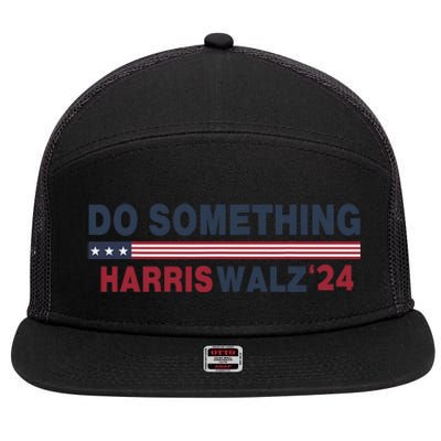 Dnc Do Something Vote Kamala Harris Walz 2024 For President 7 Panel Mesh Trucker Snapback Hat