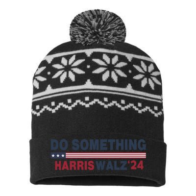 Dnc Do Something Vote Kamala Harris Walz 2024 For President USA-Made Snowflake Beanie