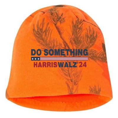 Dnc Do Something Vote Kamala Harris Walz 2024 For President Kati - Camo Knit Beanie