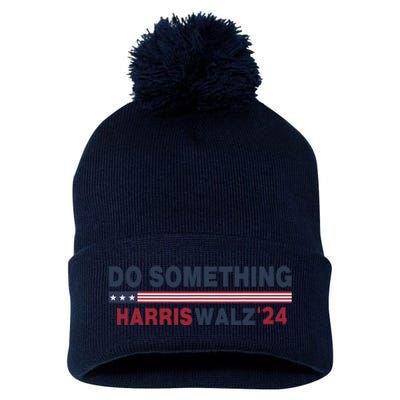 Dnc Do Something Vote Kamala Harris Walz 2024 For President Pom Pom 12in Knit Beanie