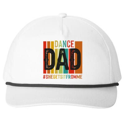 Dance Dad Street Dance Dancing Dad Fathers Day Gift Snapback Five-Panel Rope Hat