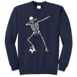 Dab Dabbing Skeleton Football Soccer Tall Sweatshirt