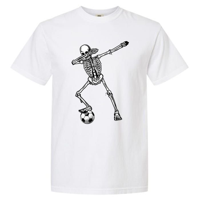 Dab Dabbing Skeleton Football Soccer Garment-Dyed Heavyweight T-Shirt