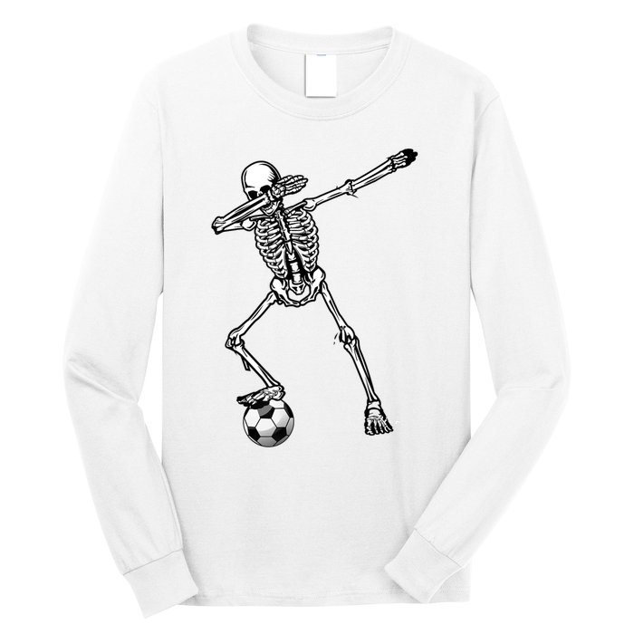 Dab Dabbing Skeleton Football Soccer Long Sleeve Shirt