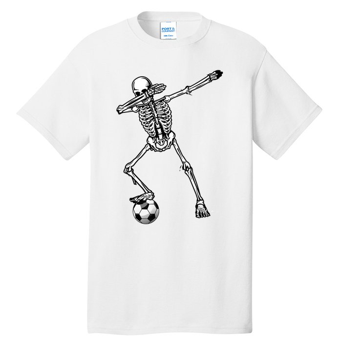 Dab Dabbing Skeleton Football Soccer Tall T-Shirt