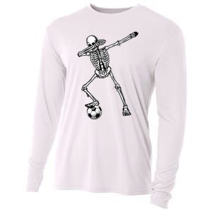 Dab Dabbing Skeleton Football Soccer Cooling Performance Long Sleeve Crew