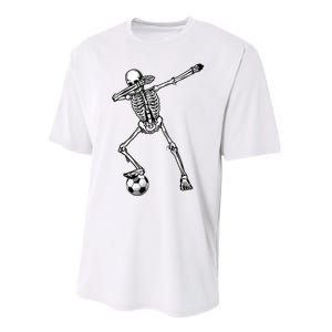 Dab Dabbing Skeleton Football Soccer Performance Sprint T-Shirt