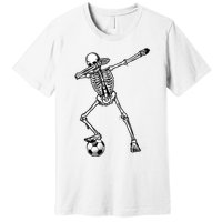 Dab Dabbing Skeleton Football Soccer Premium T-Shirt