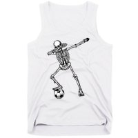 Dab Dabbing Skeleton Football Soccer Tank Top