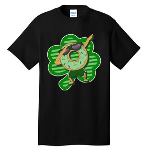 Dabbing Donut St Patricks Day Irish Shamrock Funnys Tall T-Shirt