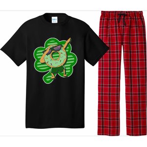 Dabbing Donut St Patricks Day Irish Shamrock Funnys Pajama Set