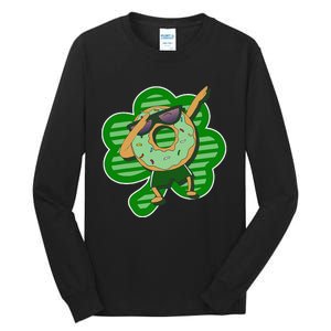 Dabbing Donut St Patricks Day Irish Shamrock Funnys Tall Long Sleeve T-Shirt