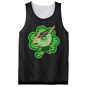 Dabbing Donut St Patricks Day Irish Shamrock Funnys Mesh Reversible Basketball Jersey Tank