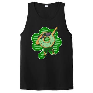 Dabbing Donut St Patricks Day Irish Shamrock Funnys PosiCharge Competitor Tank