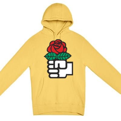 Dsa Democratic Socialists America Flowers Gift Meaningful Gift Premium Pullover Hoodie