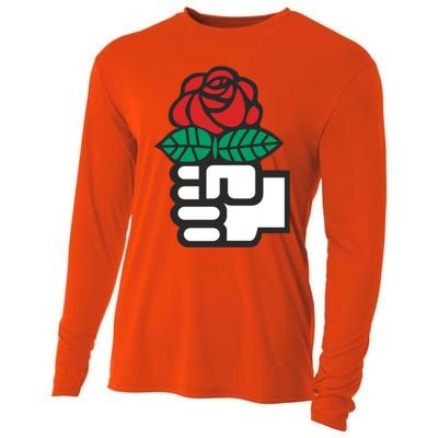 Dsa Democratic Socialists America Flowers Gift Meaningful Gift Cooling Performance Long Sleeve Crew