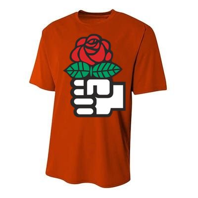 Dsa Democratic Socialists America Flowers Gift Meaningful Gift Performance Sprint T-Shirt