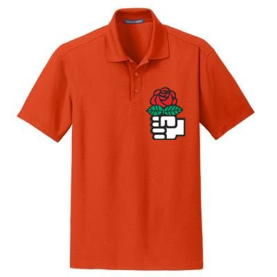 Dsa Democratic Socialists America Flowers Gift Meaningful Gift Dry Zone Grid Polo