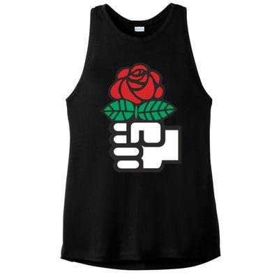 Dsa Democratic Socialists America Flowers Gift Meaningful Gift Ladies PosiCharge Tri-Blend Wicking Tank