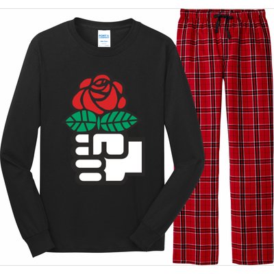 Dsa Democratic Socialists America Flowers Gift Meaningful Gift Long Sleeve Pajama Set