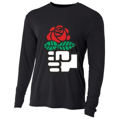 Dsa Democratic Socialists America Flowers Gift Meaningful Gift Cooling Performance Long Sleeve Crew